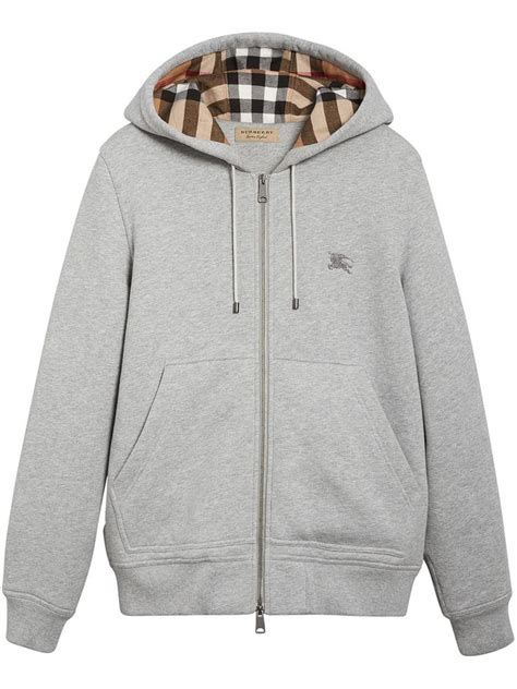 Burberry Claredon Regular Fit Zip Hoodie In Pale Grey .